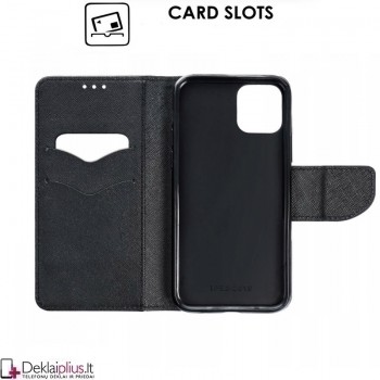 Telone dėklas su skyreliais - juodas (Xiaomi Redmi Note 13 4G)
